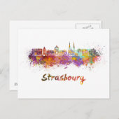 Straßburger Skyline Postkarte (Vorne/Hinten)