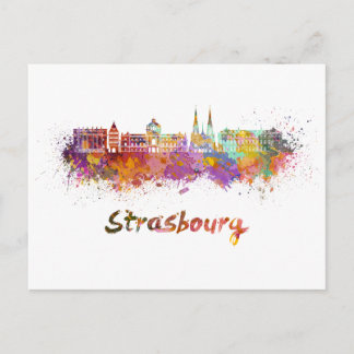 Straßburger Skyline Postkarte