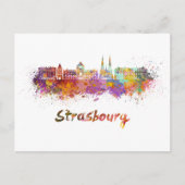 Straßburger Skyline Postkarte (Vorderseite)