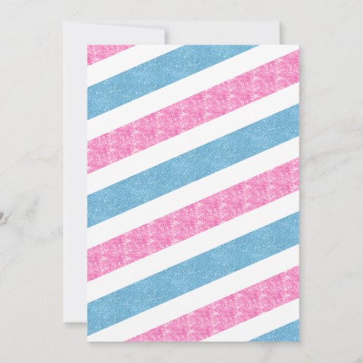 Sträßchen oder Lashes Geschlechtsspezifische Party Einladung (Rückseite)