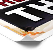 Straße 66 - 120 km Wüste - Straßenschild Poster (Ecke)