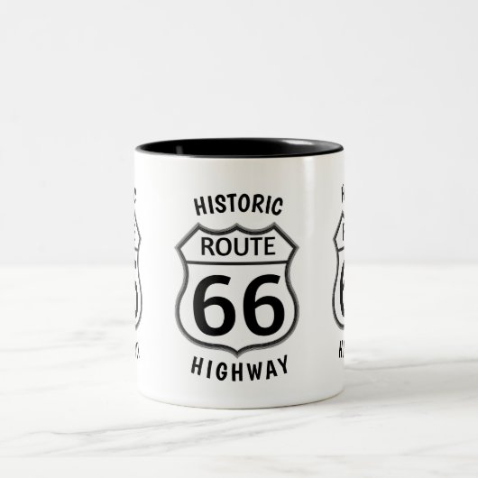 STRASSE 66 HISTORISCHE HIGHWAY ZWEIFARBIGE TASSE (Mittel)