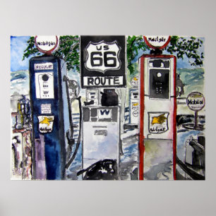 Straße 66 Kunstdruck Poster