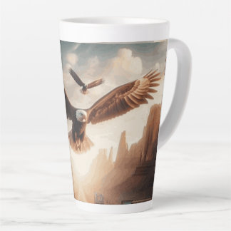 Straße 66 mit einem Adler während des Fluges Milchtasse