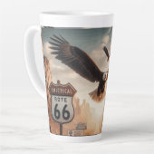 Straße 66 mit einem Adler während des Fluges Milchtasse (Linke Ecke)
