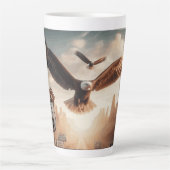 Straße 66 mit einem Adler während des Fluges Milchtasse (Vorderseite)