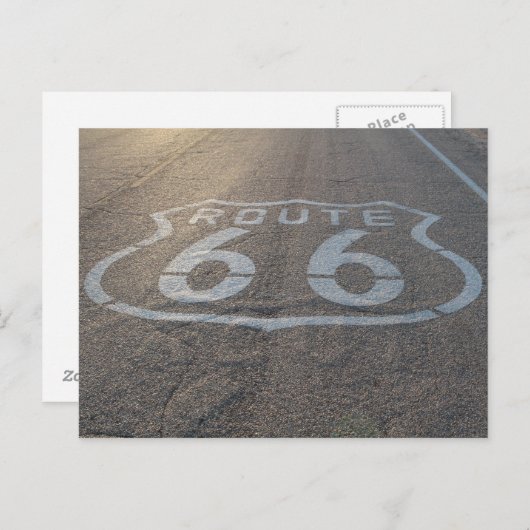 Straße 66 postkarte (Vorne/Hinten)