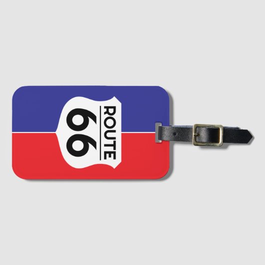 Straße 66 - Schild für individuelles Reisegepäck Gepäckanhänger (Vorderseite (Horizontal))