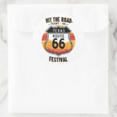 Straße 66 texas runder aufkleber (Tasche)