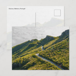 Straße am Santana-Berg, Madeira-Ansichtskarte Postkarte