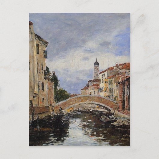 Straße, Antibes von Eugene Boudin Postkarte (Vorderseite)