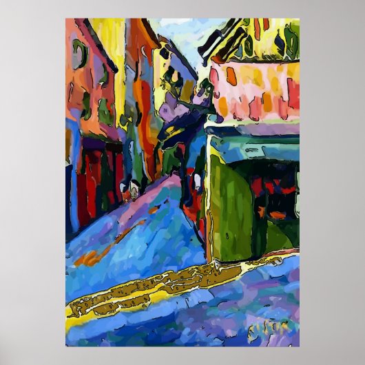 Straße auf Hill Poster (Vorne)