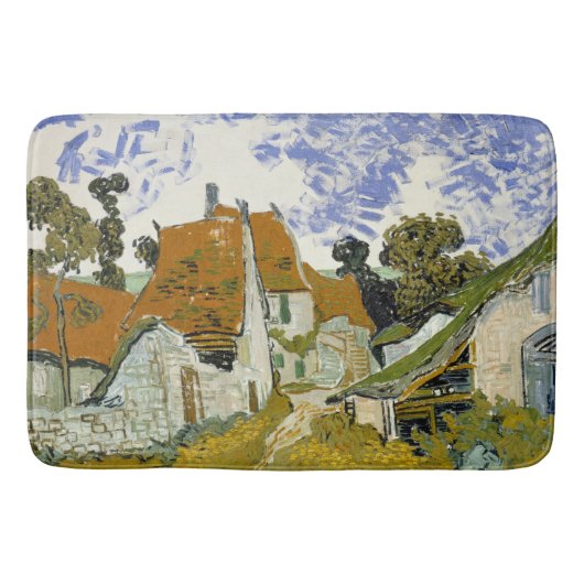 Straße Auvers-sur-Oise Vincent van Gogh Badematte (Vorderseite)