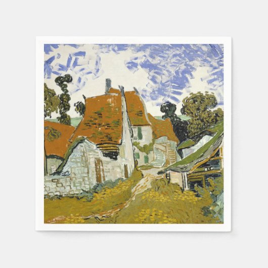 Straße Auvers-sur-Oise Vincent van Gogh Serviette (Vorderseite)