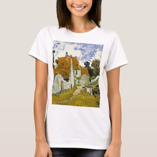 Straße Auvers-sur-Oise Vincent van Gogh T-Shirt (Vorderseite)