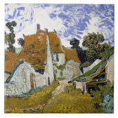 Straße Auvers-sur-Oise von Vincent van Gogh Fliese (Vorderseite)
