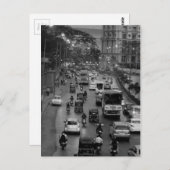 Straße B&W Mumbai Postkarte (Vorne/Hinten)