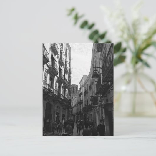 Straße Barcelona Postkarte (Stehend Vorderseite)