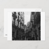 Straße Barcelona Postkarte (Vorne/Hinten)