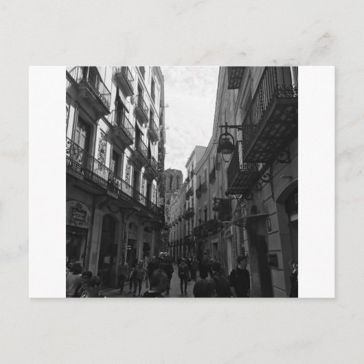 Straße Barcelona Postkarte (Vorderseite)
