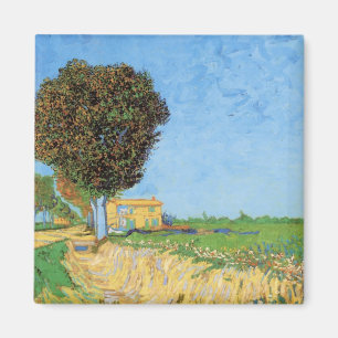 Straße bei Arles von Vincent van Gogh Magnet