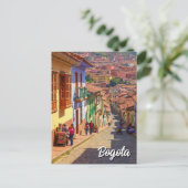 Straße Bogota Kolumbien La Candelaria Bogotá Postkarte (Stehend Vorderseite)