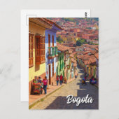 Straße Bogota Kolumbien La Candelaria Bogotá Postkarte (Vorne/Hinten)