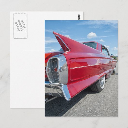 Straße Cadillac 1962 Postkarte (Vorne/Hinten)