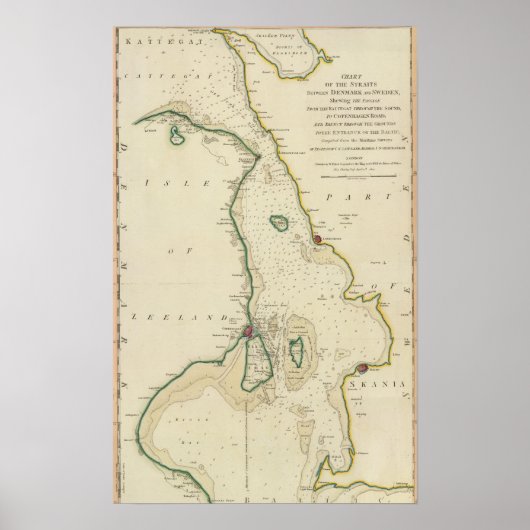 Straße Dänemark-Schweden Poster (Vorne)