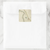 Straße Dänemark-Schweden Quadratischer Aufkleber (Tasche)