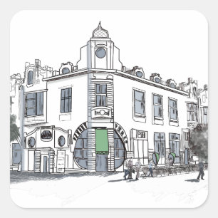 Straße der Altstadt Quadratischer Aufkleber