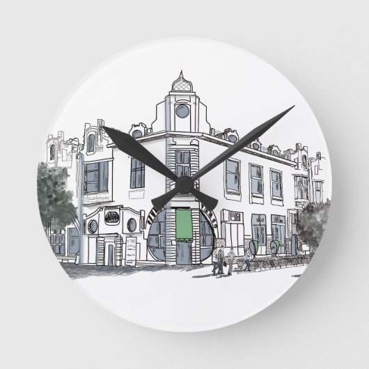 Straße der Altstadt Runde Wanduhr (Vorderseite)