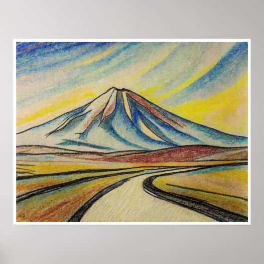 Straße der Wüste - Kunstdruckerei Poster (Vorne)