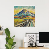 Straße der Wüste - Kunstdruckerei Poster (Heimbüro)