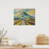 Straße der Wüste - Kunstdruckerei Poster (Küche)