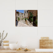 Straße des Dorfes Tourrettes-sur-Loup in Frankreic Poster (Küche)