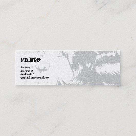 STRASSE, DIE 1 ZEICHNET MINI VISITENKARTE (Vorderseite)