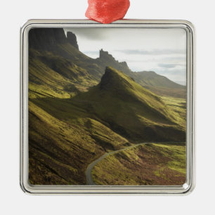 Straße, die die Quiraing, die Insel Skye, Silbernes Ornament