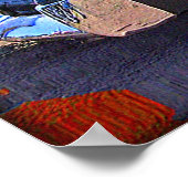 Straße, die einen bemalten Himmel durchquert Poster (Ecke)