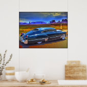 Straße, die einen bemalten Himmel durchquert Poster (Küche)