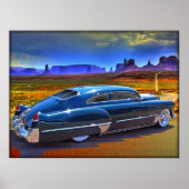 Straße, die einen bemalten Himmel durchquert Poster (Vorne)