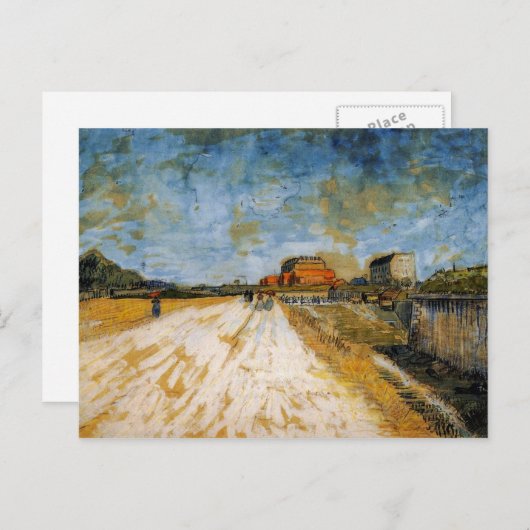 Straße, die von van Gogh neben dem Pariser Rampart Postkarte (Vorne/Hinten)