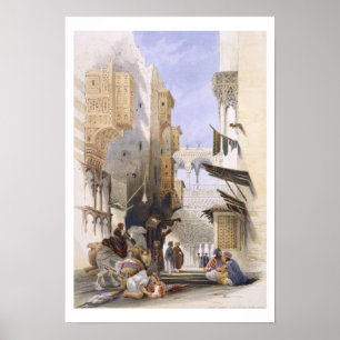 Straße, die zu EL Azhar, großartiges Kairo, Kneipe Poster