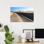 Straße durch das Wüstenposter Poster (Heimbüro)