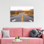 Straße durch den Joshua-Tree-Nationalpark Leinwanddruck (Insitu (Wohnzimmer))