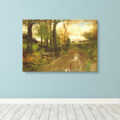 Straße durch den Wald Leinwanddruck (Insitu (Holzboden))