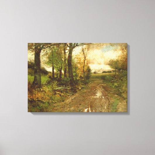 Straße durch den Wald Leinwanddruck (Vorderseite)