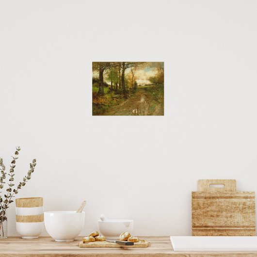 Straße durch den Wald Poster (Küche)