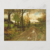 Straße durch den Wald Postkarte (Vorderseite)