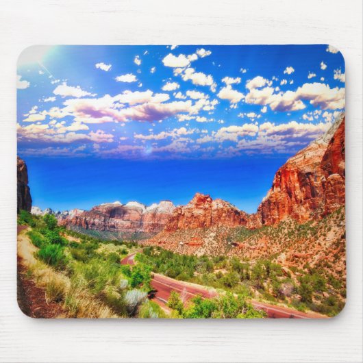 Straße durch den Zion Nationalpark Mousepad (Vorne)